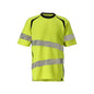 Póló, modern szabású póló Multisafe, hi-vis sárga/fekete-kék
