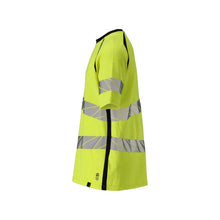 Póló, modern szabású póló Multisafe, hi-vis sárga/fekete-kék