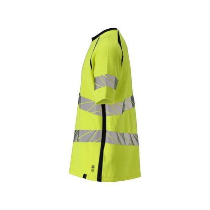 Póló, modern szabású póló Multisafe, hi-vis sárga/fekete-kék