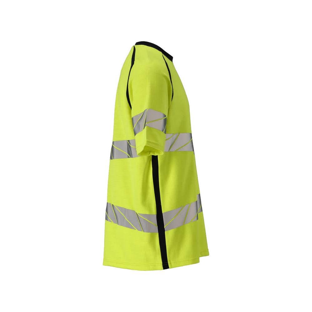 Póló, modern szabású póló Multisafe, hi-vis sárga/fekete-kék