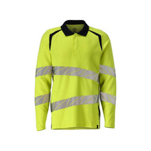 Pólóing, hosszú ujjú póló Multisafe, hi-vis sárga/fekete-kék