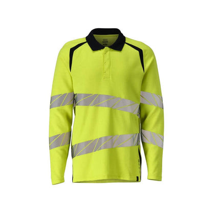 Pólóing, hosszú ujjú póló Multisafe, hi-vis sárga/fekete-kék
