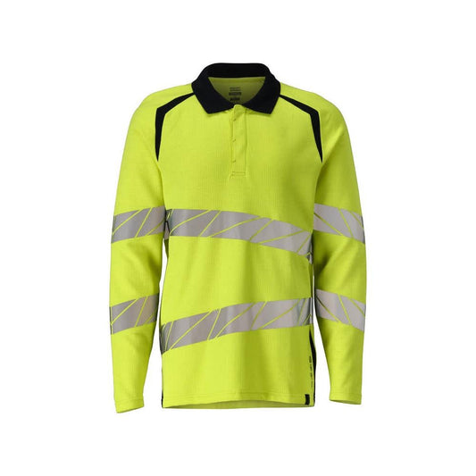 Pólóing, hosszú ujjú póló Multisafe, hi-vis sárga/fekete-kék