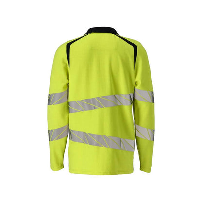 Pólóing, hosszú ujjú póló Multisafe, hi-vis sárga/fekete-kék