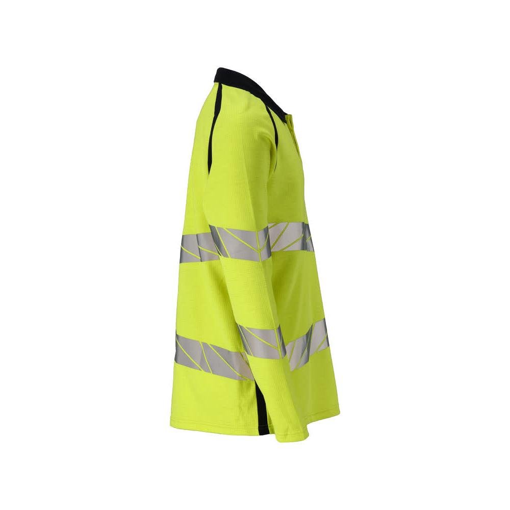 Pólóing, hosszú ujjú póló Multisafe, hi-vis sárga/fekete-kék