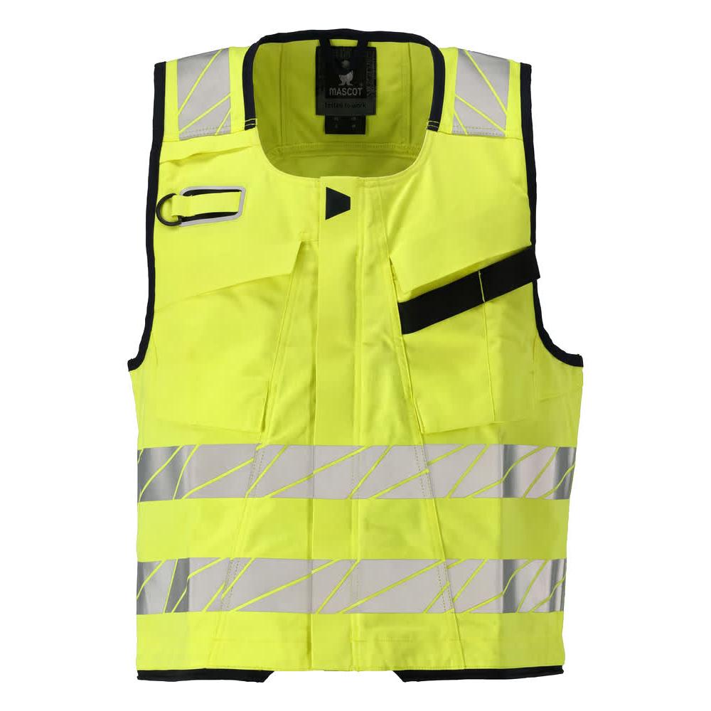 Szerszámmellény Multisafe, hi-vis sárga/fekete-kék