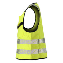 Szerszámmellény Multisafe, hi-vis sárga/fekete-kék