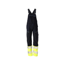 Dungarees, térdzsebek, sztreccs betétek Multisafe dungarees, fekete kék/hi-vis sárga