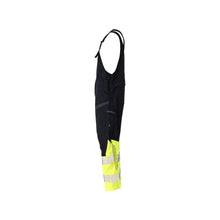 Dungarees, térdzsebek, sztreccs betétek Multisafe dungarees, fekete kék/hi-vis sárga