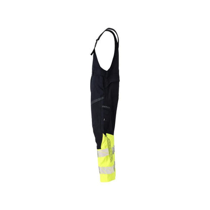 Dungarees, térdzsebek, sztreccs betétek Multisafe dungarees, fekete kék/hi-vis sárga