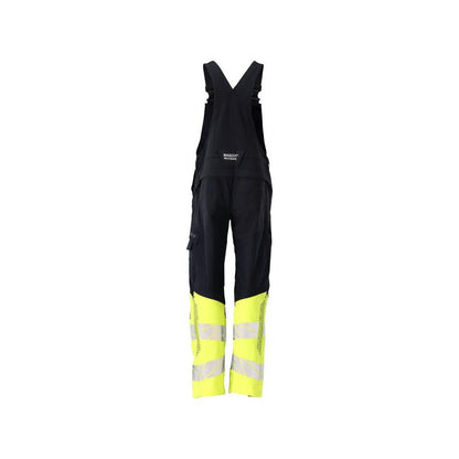 Dungarees, térdzsebek, sztreccs betétek Multisafe dungarees, fekete kék/hi-vis sárga