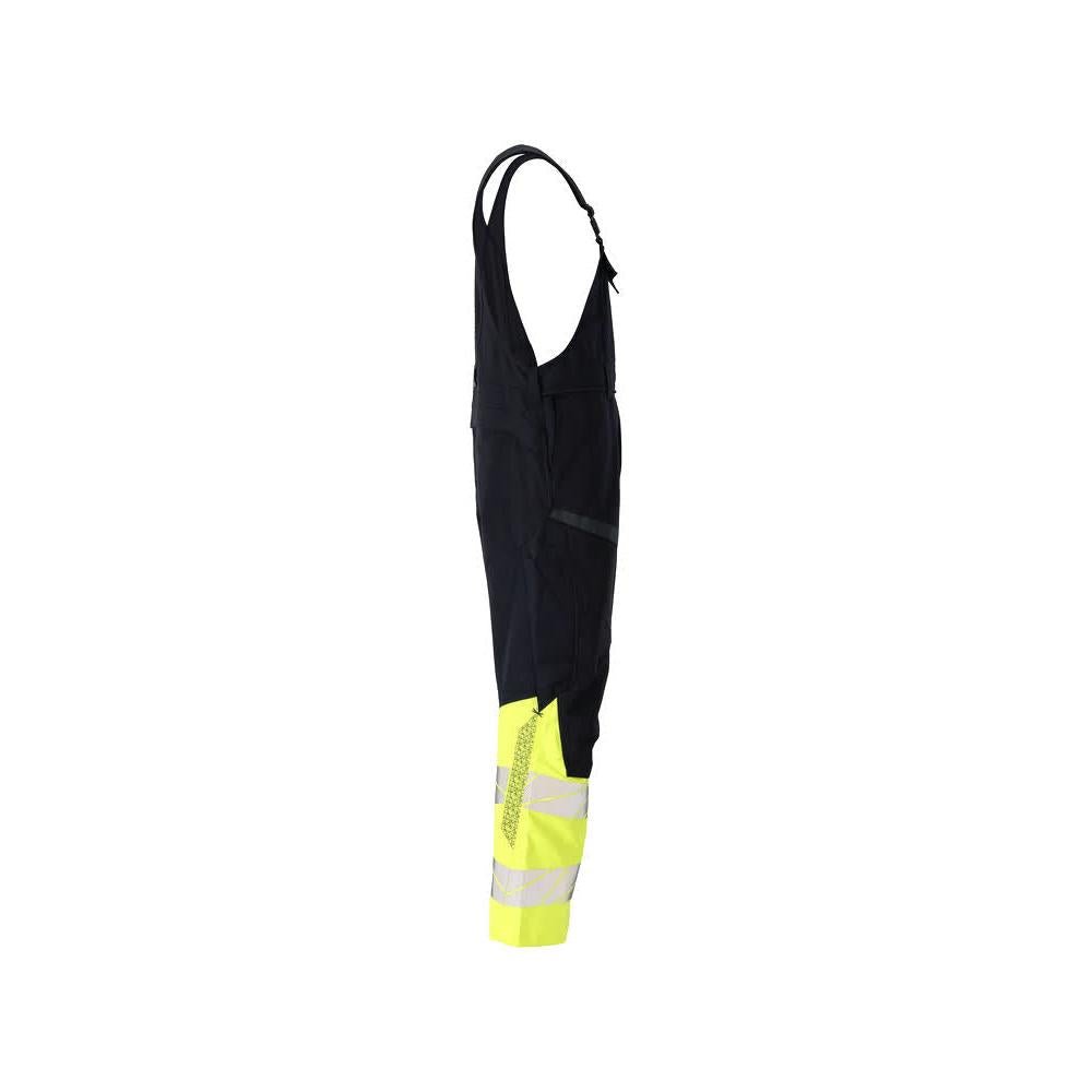 Dungarees, térdzsebek, sztreccs betétek Multisafe dungarees, fekete kék/hi-vis sárga