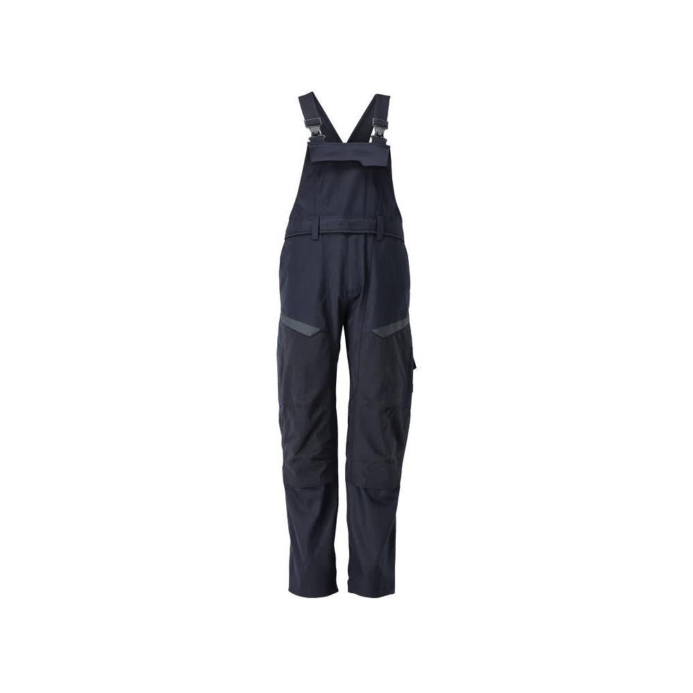 Dungarees, térdzsebek, sztreccs betétek Multisafe dungarees, fekete kék/hi-vis sárga