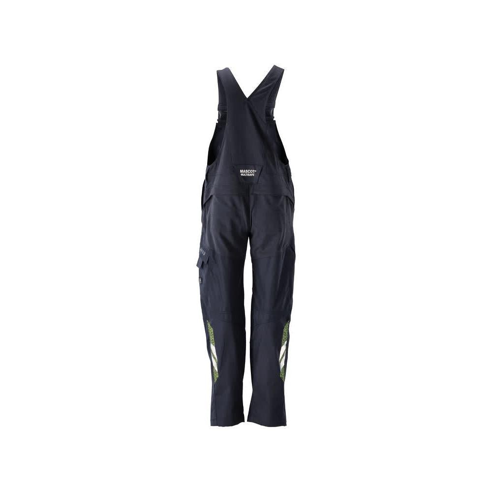 Dungarees, térdzsebek, sztreccs betétek Multisafe dungarees, fekete kék/hi-vis sárga