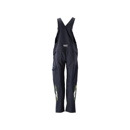 Dungarees, térdzsebek, sztreccs betétek Multisafe dungarees, fekete kék/hi-vis sárga