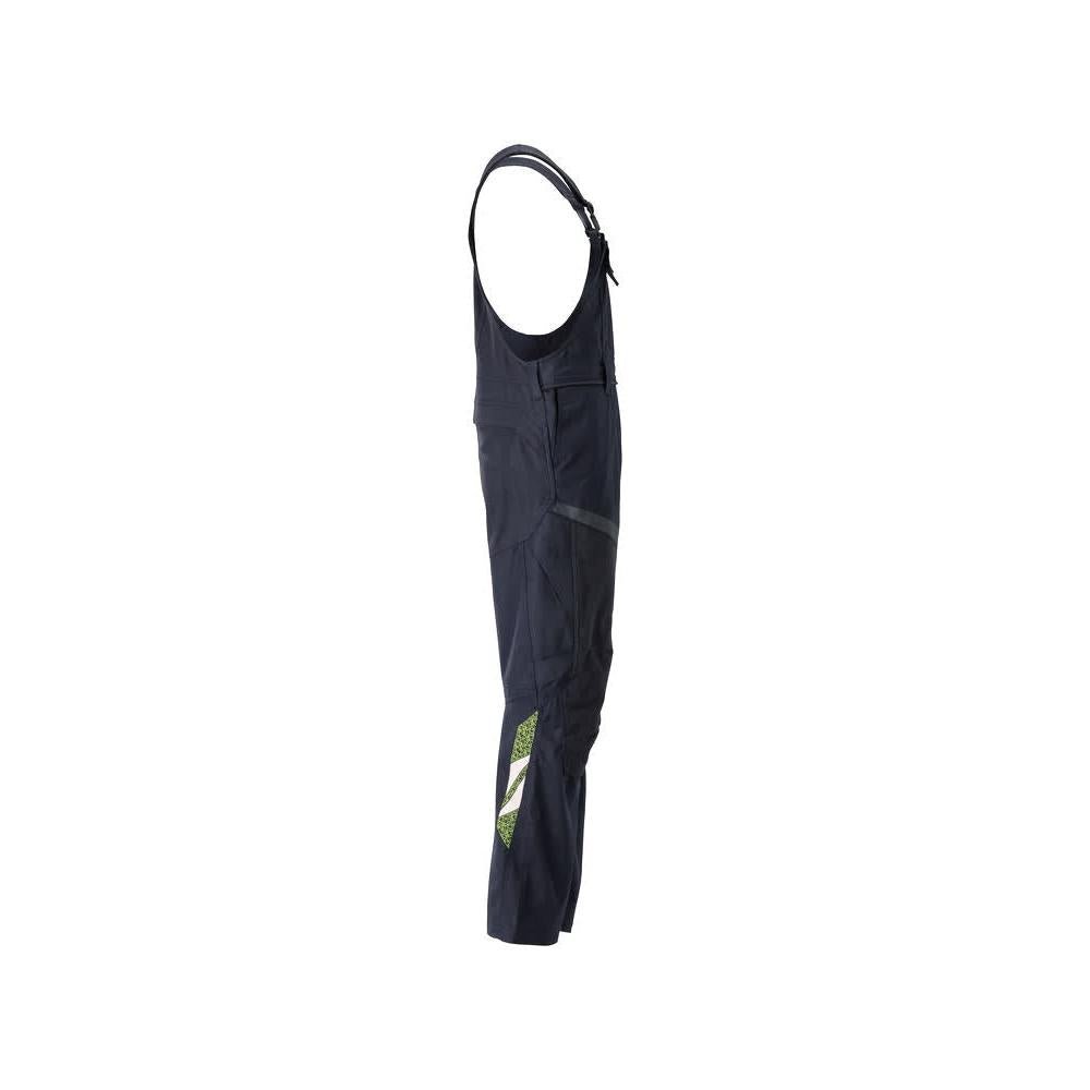 Dungarees, térdzsebek, sztreccs betétek Multisafe dungarees, fekete kék/hi-vis sárga