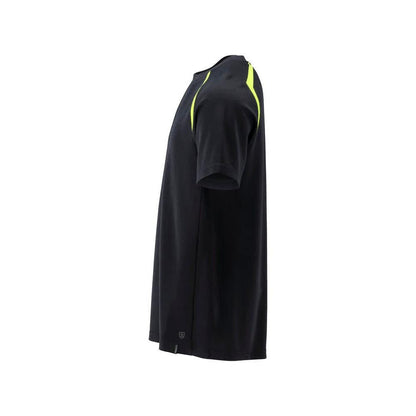 Póló, modern szabású póló Multisafe, fekete kék/hi-vis sárga