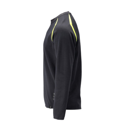Pulóver, modern szabású Pulóver Multisafe, fekete kék/hi-vis sárga