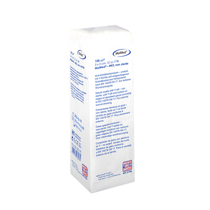 MaiMed-MKS-nem steril géz hasított borogatás, 100 db/papírzacskó