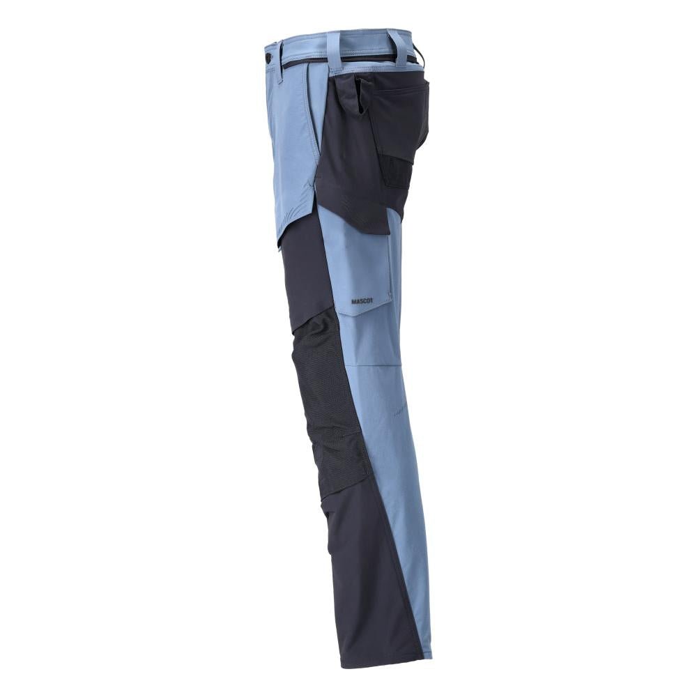 Térdzsebekkel ellátott nadrág, ULTIMATE STRETCH nadrág, kőkék/fekete-kék