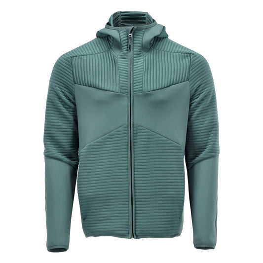 Polár pulóver, kapucni, cipzáras microfleece kabát, világos erdőzöld