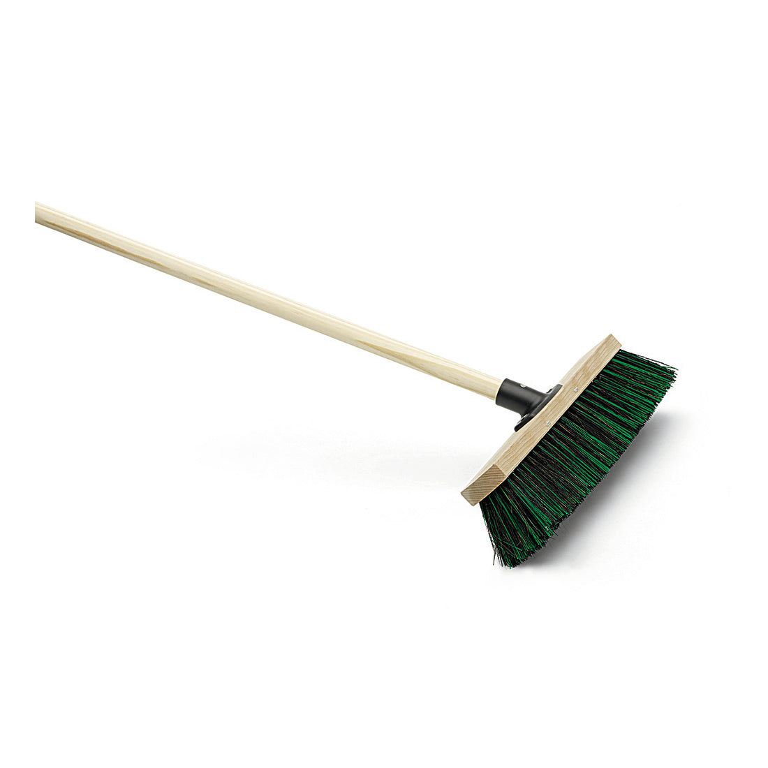 Der Nölle Profi Brush Gartenbesen Power Stick 40 cm mit 140 cm Stiel (Ø 23,5 mm) von Nölle Profi Brush Bürsten- & Pinseltechnik e.K., ideal für die Außenreinigung, ist auf weißem Hintergrund abgebildet.