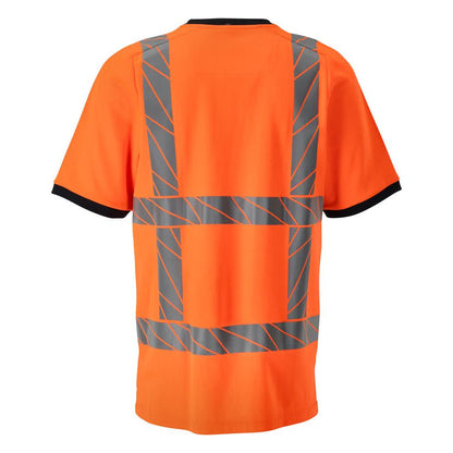 Póló, modern szabású póló, hi-vis narancs