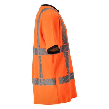 Póló, modern szabású póló, hi-vis narancs