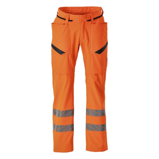 Nadrág combzsebekkel, sztreccs nadrág, hi-vis narancssárga
