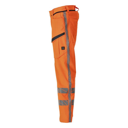 Nadrág combzsebekkel, sztreccs nadrág, hi-vis narancssárga