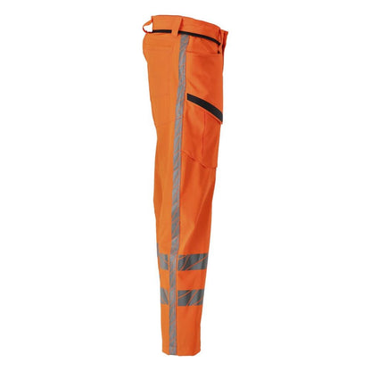 Nadrág combzsebekkel, sztreccs nadrág, hi-vis narancssárga
