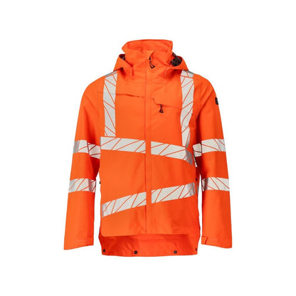Hard shell kabát világos béléssel, hi-vis narancssárga