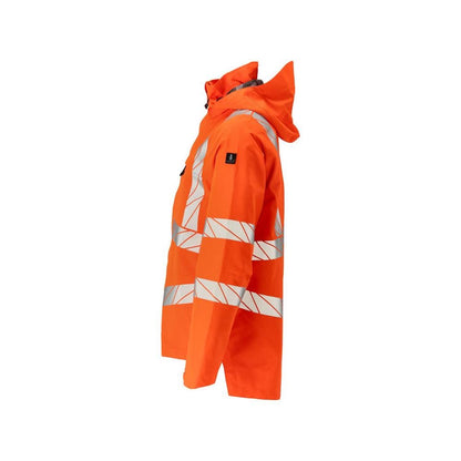 Hard shell kabát világos béléssel, hi-vis narancssárga