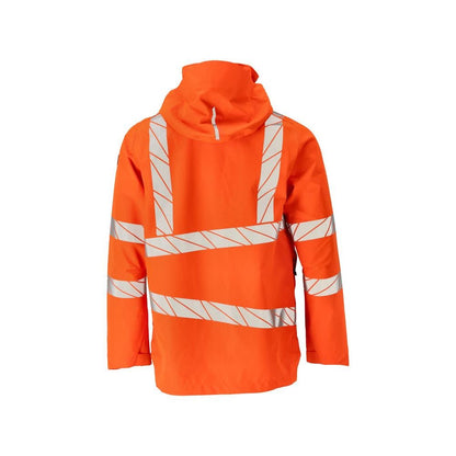 Hard shell kabát világos béléssel, hi-vis narancssárga