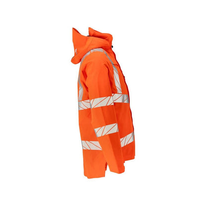 Hard shell kabát világos béléssel, hi-vis narancssárga