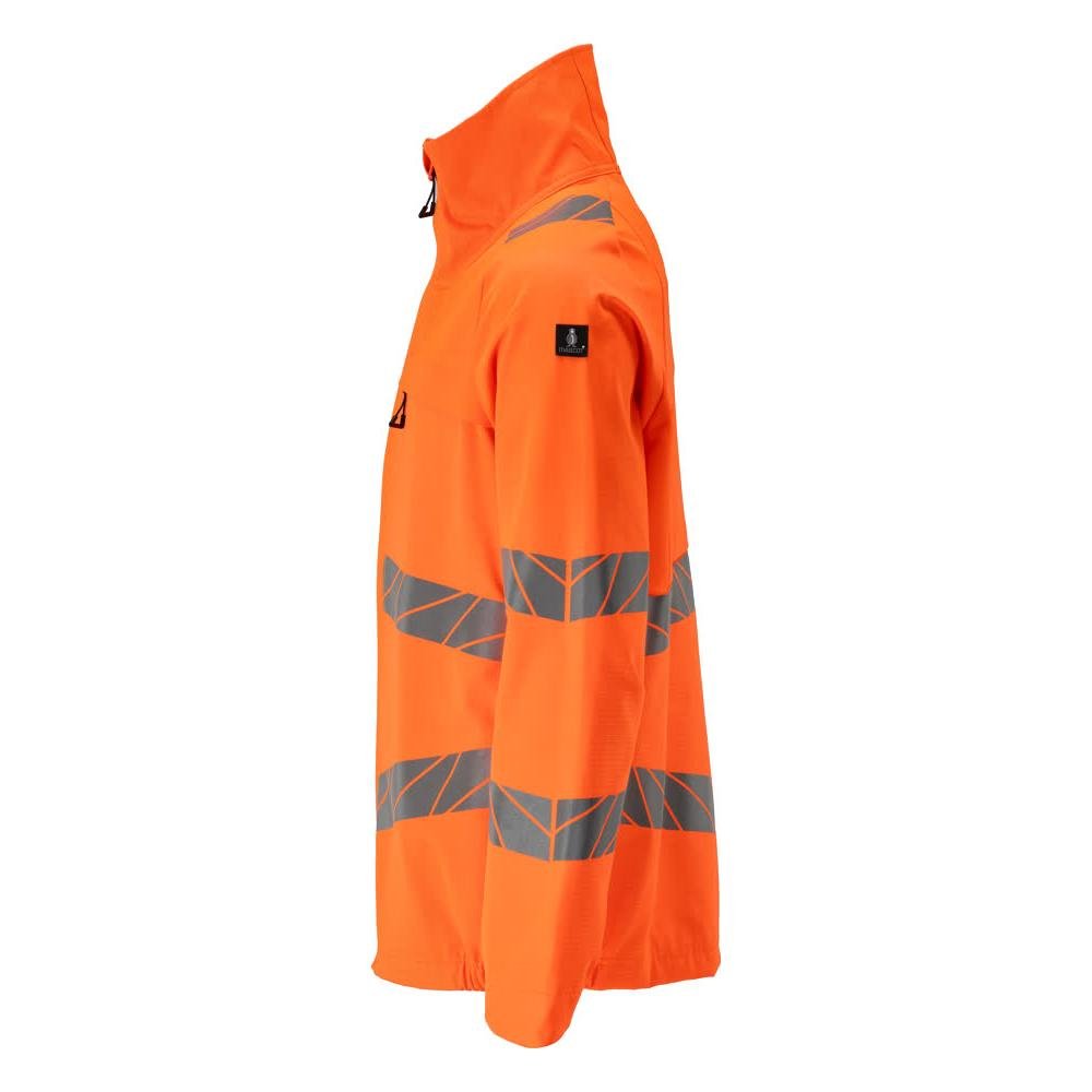 Kabát, sztreccs betétes munkakabát, hi-vis narancs