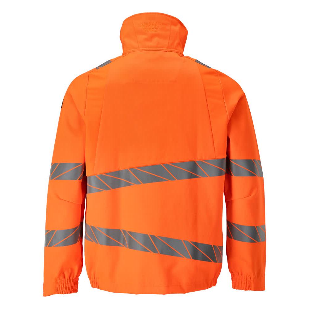 Kabát, sztreccs betétes munkakabát, hi-vis narancs