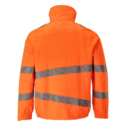 Kabát, sztreccs betétes munkakabát, hi-vis narancs