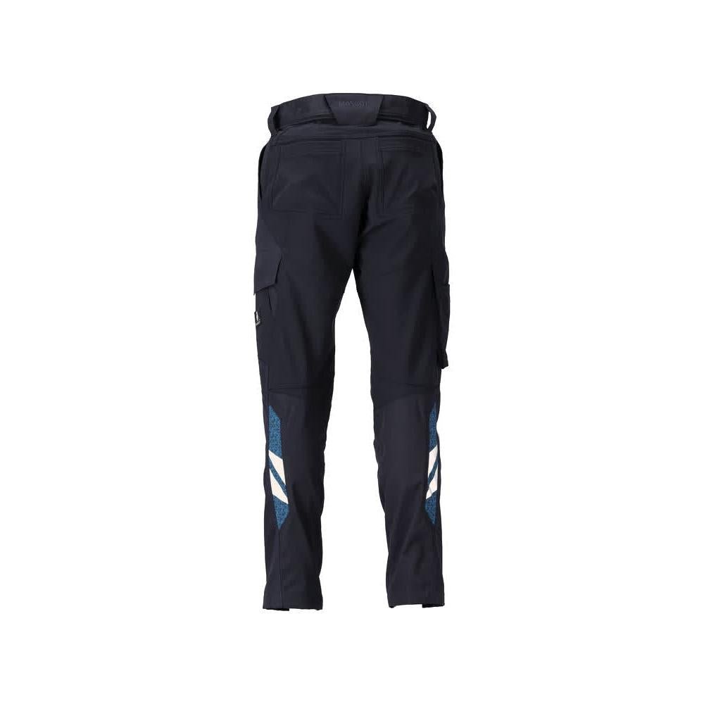 Nadrág térdzsebekkel, női nadrág, fekete-kék