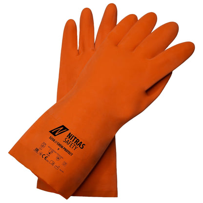 NITRAS CHEM PROTECT, vegyvédelmi kesztyű, narancs