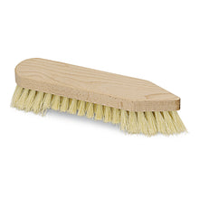 Die Nölle Profi Brush Scheuerbürste Thermo-PET (20 cm, mittelhart, hitzebeständig) von Nölle Profi Brush Bürsten- & Pinseltechnik e.K. hat steife, leichte Borsten und ein spitzes Ende, abgebildet auf weißem Grund.