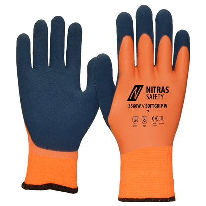 NITRAS SOFT GRIP W, téli kesztyű, narancssárga / sötétkék