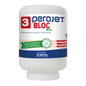 Eine weiße 4 kg Kartusche mit der Aufschrift "Dr. Schnell PEROJET BLOC 3 ECO Geschirrreiniger für gewerbliche Spülmaschinen, ökologisch" der DR.SCHNELL GmbH & Co. KGaA ist auf der Vorderseite mit ökologischen Prüfsiegeln versehen.