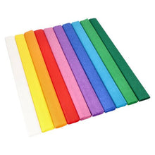 Tíz ív PAPSTAR krepp-papír színesen válogatva (2,5 m x 50 cm), vízálló, különböző színekben - ideális barkácsoláshoz vagy parti dekorációhoz. A PAPSTAR GmbH-tól.