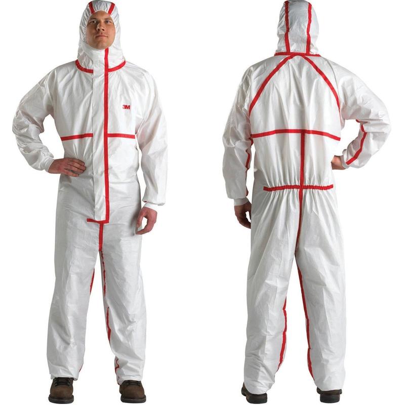 3M™ védőruha 4565, fehér + piros, 4/5/6 típus