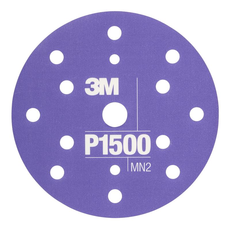 3M™ Hookit™ rugalmas csiszolótárcsa 270J, 150 mm, 15 lyuk, P1500, 34423 | Karton (1 csomag)