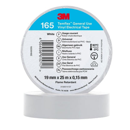 3M™ Temflex™ vinil szigetelőszalag 165, fehér - elektromos szigetelőszalag