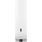A CWS ParadiseLine habszappanadagoló Foam Slim Non-Touch fehér színben egy falra szerelhető adagoló látható szappanszint ablakkal, fekete érzékelővel az érintésmentes higiéniáért és a CWS higiéniai logóval a fúvóka felett.