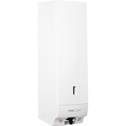 A CWS ParadiseLine habszappanadagoló Foam Slim Non-Touch fehér színben téglalap alakú falra szerelhető kivitelű, átlátszó ablak a töltöttségi szinthez és érintésmentes érzékelő a fúvókánál az optimális higiéniáért.