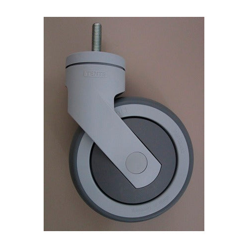 Egyetlen Protect Trolley pótkerék a Diversey Deutschland GmbH & Co. OHG-tól, szürke menetes csappal, függőlegesen áll egy egyszerű, világosbarna háttéren. A csomag 1 darabot tartalmaz.